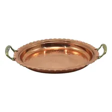 Bandeja Cobre Puro 53 Cm Buffet Cor Com Verniz Foto  mini 1