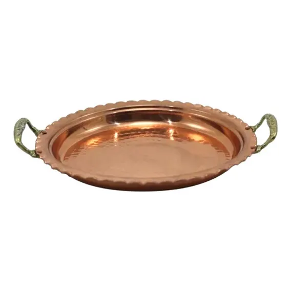 Bandeja Cobre Puro 53 Cm Buffet Cor Com Verniz Foto 1