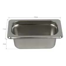 Bandeja Cuba Evandroshop Cuba 1/9 - 100ml Inox De Aço Inoxidável Foto mini  2