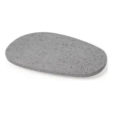 Bandeja Em Poliresina Oval Cinza Pedra 24x15x2cm -mart Foto  mini 1