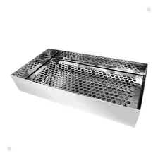 Bandeja Escorredora De Batatas 40x30cm Inox Salgados Pastel Foto  mini 1