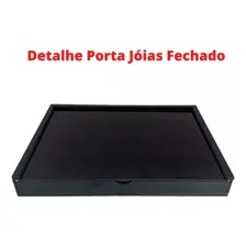 Bandeja Grande J贸ias Mdf Bandeja Brinco E Bijuteria Cor Preto Foto mini 3
