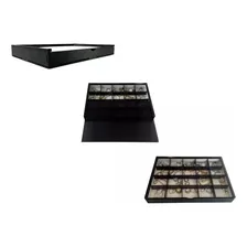 Bandeja Grande J贸ias Mdf Bandeja Brinco E Bijuteria Cor Preto Foto mini 2