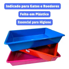 Bandeja Higiênica Gatos Roedores Sanitário Plástico Areia Foto mini 2