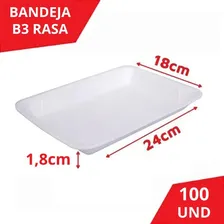 Bandeja Isopor B3 Rasa C/ 100 Unidades Foto mini 3