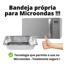 Bandeja Marmitex AlumÃnio Retangular 1500ml - 100 Unidades Foto mini 4