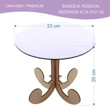Bandeja Mdf Porta Doces Pedestal Redonda Alta - Premium Foto mini 2