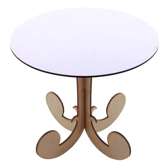 Bandeja Mdf Porta Doces Pedestal Redonda Alta - Premium Foto 1
