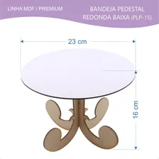 Bandeja Mdf Porta Doces Pedestal Redonda Baixa - Premium Foto mini 2
