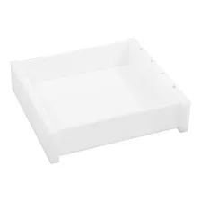 Bandeja Quadrada Em Acrilico Branco Com Cristal Lavabo Foto  mini 1