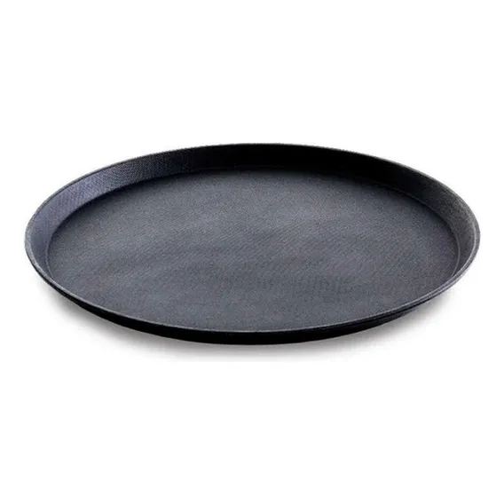 Bandeja Redonda 35 Cm Antiderrapante Garçom Servir Foto 1