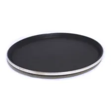 Bandeja Redonda Garçom Antiderrapante Borda De Metal 40 Cm Foto mini 3