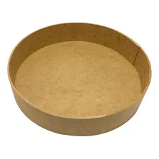 Bandeja Redonda Lisa Pp Festa Decoração 20x5 Kit 3 Mdf Cor Mdf Cru Foto mini 1