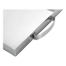 Bandeja Retangular Aço Inox Com Alça Bergen Premium Brinox Foto mini 3