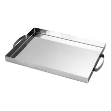 Bandeja Retangular Aço Inox Com Alça Bergen Premium Brinox Foto mini 1