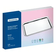 Bandeja Retangular Buena Em Aço Inox 49x33 Cm Tramontina Foto mini 4