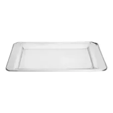 Bandeja Retangular Em Inox 38cm Alta Qualidade Foto  mini 1