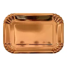 Bandeja Retangular Prato Descartável Bronze 5 Unidades Foto mini 1