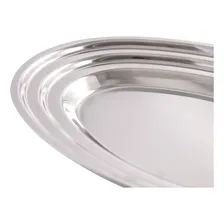 Bandeja Travessa Inox Oval Servir Porções Restaurante Foto mini  2