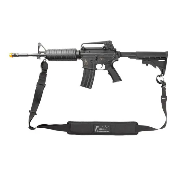 Bandoleira 2 Pontas Cia Militar Cm0061 Airsoft P/ Rifle Cor Preto Foto 1