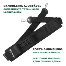 Bandoleira Tática Militar Carabina Rifle Airsoft Paintball Cor Preto Rossi Foto mini 2