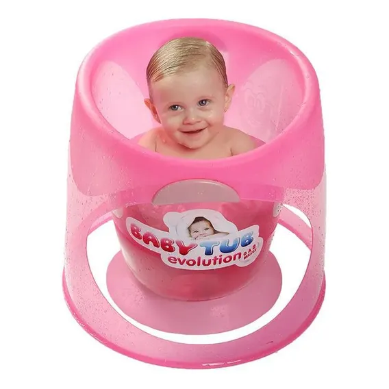 Banheira Babytub Evolution De 0 A 8 Meses - Rosa Foto 1