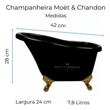 Banheira Champanheira Balde Black 6 Taças Champanhe Foto mini 2