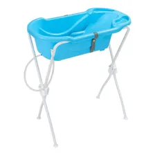 Banheira Com Suporte Tutti Baby New Azul Ergon么mica Infantil Liso Foto mini 1