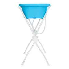 Banheira Com Suporte Tutti Baby New Azul Ergon么mica Infantil Liso Foto mini 2