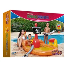 Banheira Piscina Infantil Navio Pirata Inflável 200L Mor Foto mini  3