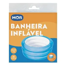 Banheira Piscina Inflável Azul Infantil 80 Litros Mor Foto mini 2
