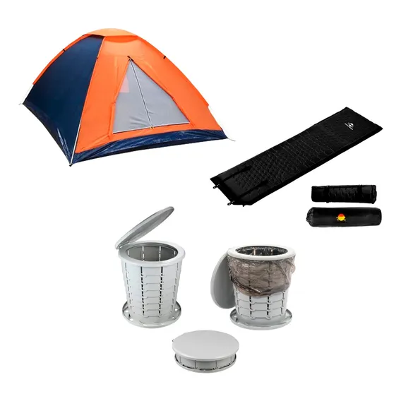 Banheiro Light 15l + Barraca Iglu 3 + Colchonete Térmico Foto 1