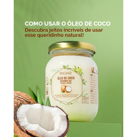Banho De Creme Inoar Óleo De Coco De 200ml 200g Foto 1