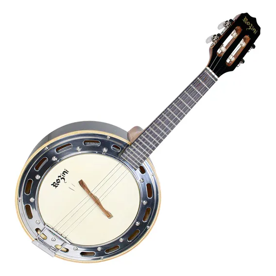 Banjo Eletrico Rozini Studio Preto Caixa Larga Rj11elpt Foto 1
