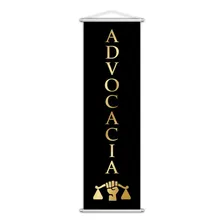 Banner Advocacia Advogado Direito Serviço Preto 100x30cm Foto  mini 1