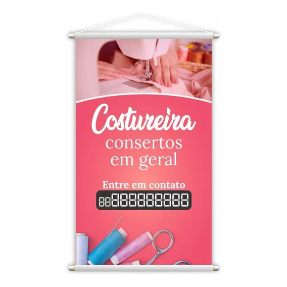 Banner Costureira Consertos Em Geral Contato Grande Foto 1