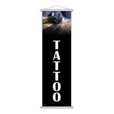 Banner Tattoo Tatuagem Tatuador Serviço Lona 100x30cm Foto  mini 1