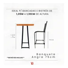 Banqueta Alta 75cm Fibra Sintética AlumÃnio Vime Junco Ratan Foto mini 4