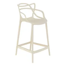 Banqueta Alta Bancada Cozinha Masters Allegra 76 Cm Creme Foto mini 1