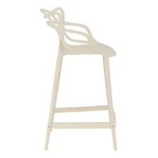 Banqueta Alta Bancada Cozinha Masters Allegra 76 Cm Creme Foto mini 3