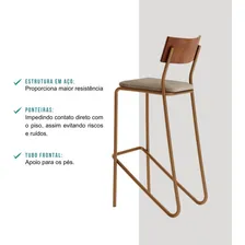 Banqueta Alta Cozinha Balcão 1747 Carraro Areia Rose Foto  mini 1