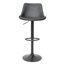 Banqueta Alta Estofada Para Bar Balcão Giratória Roma Preta Cor Cadeira Banqueta Alta Estofada Para Cozinha Balcão Bancada Americana Bar Bistro Roma Luxo Preta Foto mini 2