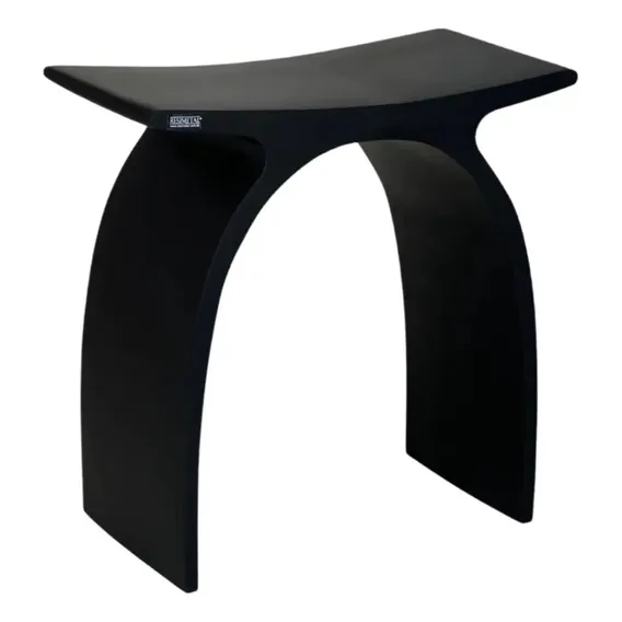 Banqueta Arc Em Resina Preto Fosco Foto 1