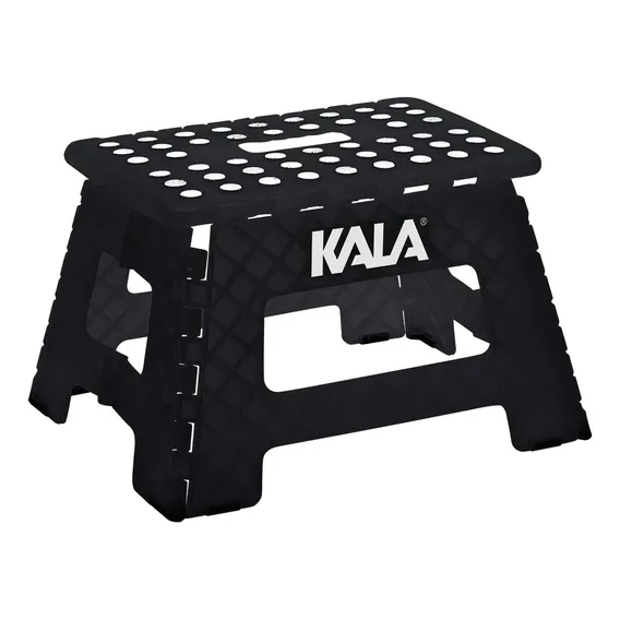Banqueta Banquinho Escada 1 Degrau 22cm Até 150kg Preto Kala Acabamento Da Estrutura Plastico Foto 1