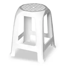 Banqueta Branca Banquinho Banco Plastico Suporta 120 Kg Foto  mini 1
