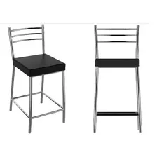 Banqueta Cozinha Cromada Quadrada Turim Média 60cm Flape - 1 Unidade Acabamento Da Estrutura Cromado Cor Escolher Após A Compra Foto  mini 1