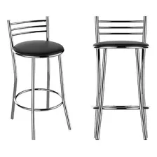 Banqueta Cozinha Cromada Redonda Veneza Baixa 50cm - Flape - 1 Unidade Acabamento Da Estrutura Cromado Cor Após A Compra Foto  mini 1