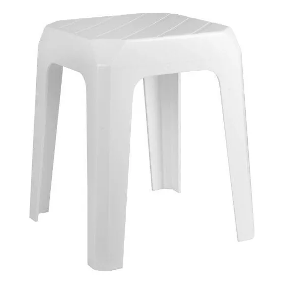 Banqueta De Plástico Bf3 41cmx30cm Astra Branco Jd Foto 1