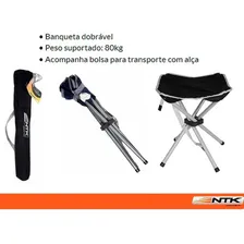 Banqueta Dobravel Stool Nautika Camping Ntk Foto mini 4