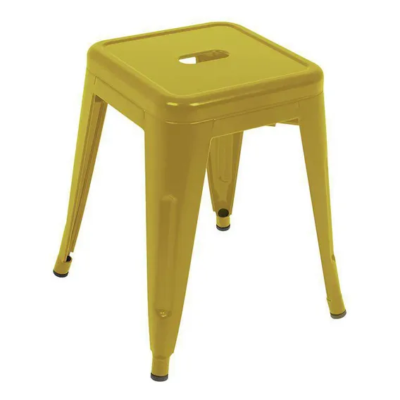 Banqueta Em Aço Industrial - Mor Amarelo Foto 1
